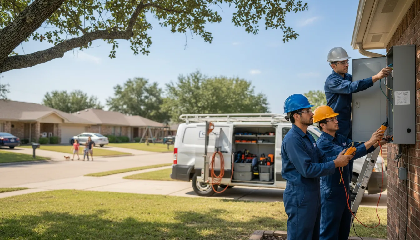 Certified electrician providing emergency electrical services in Bexar, AR